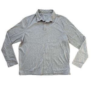 UNTUCKit Polo Shirt Mens XL Heather Gray Long Sleeve Regular Fit